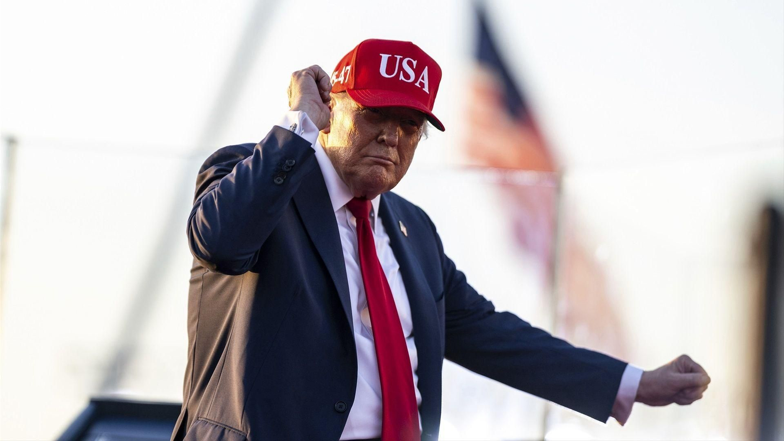 Donald Trump, presidente de EEUU, durante un acto en Des Moines.