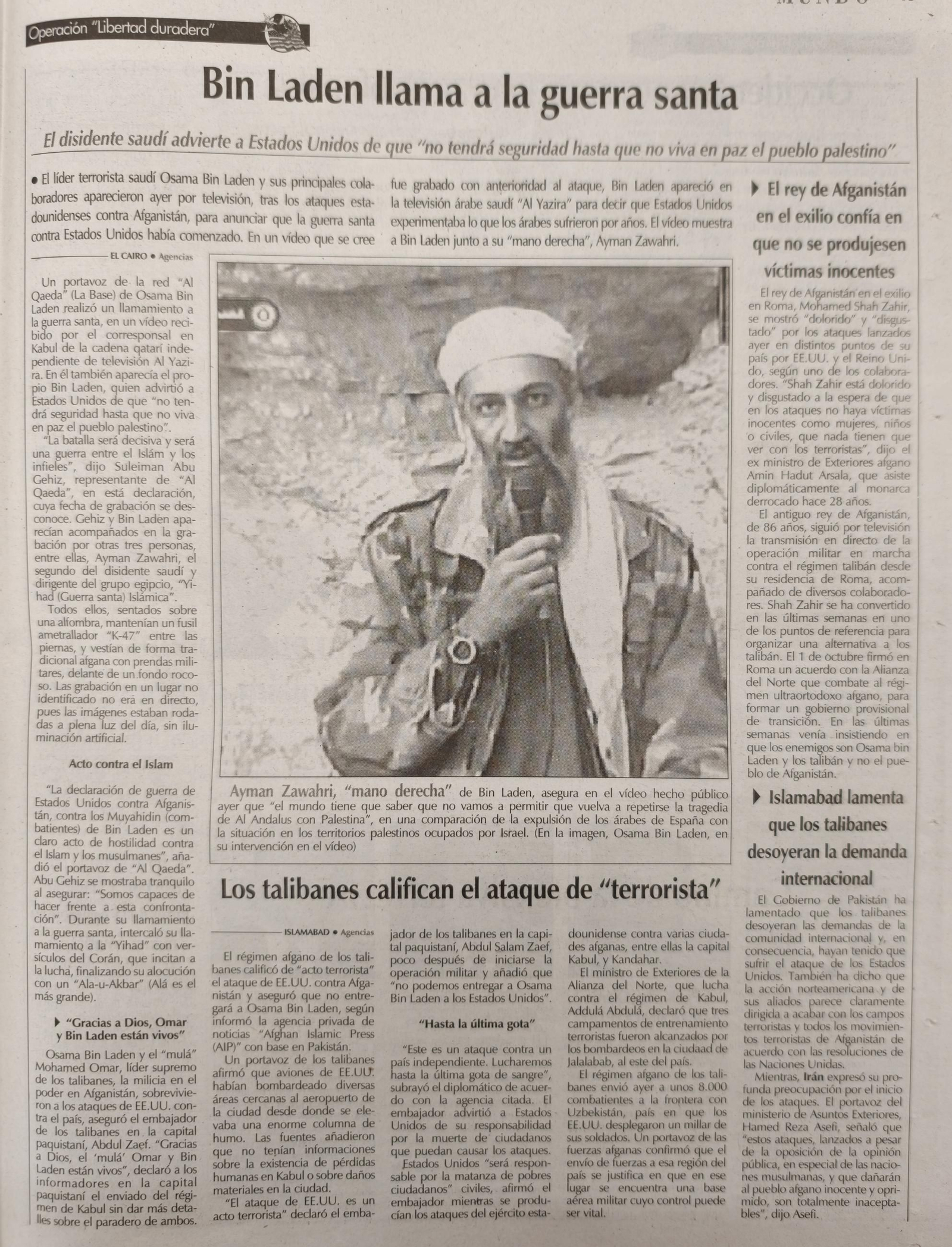10 de octubre de 2001.