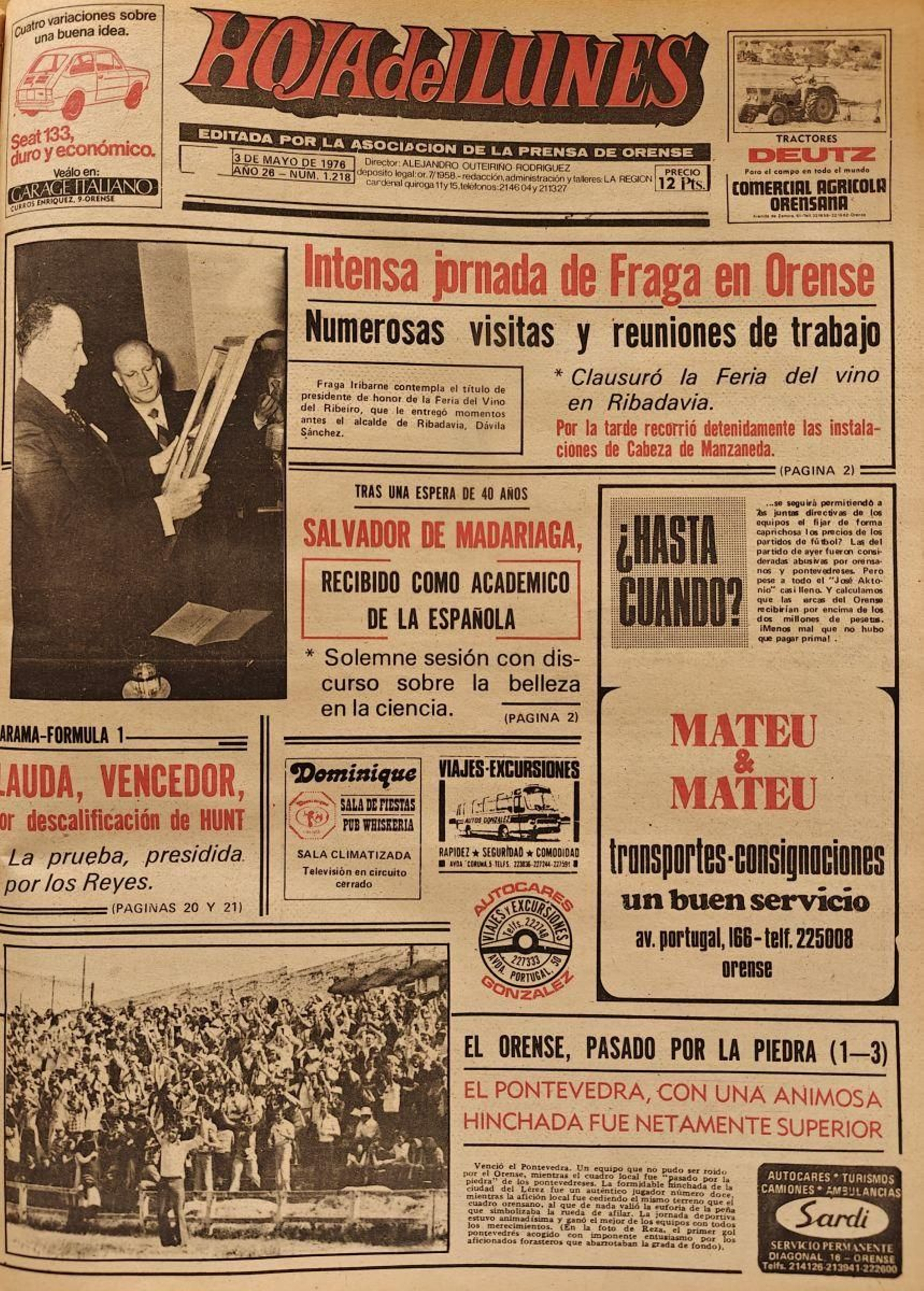 La primera 3 de mayo 1976.