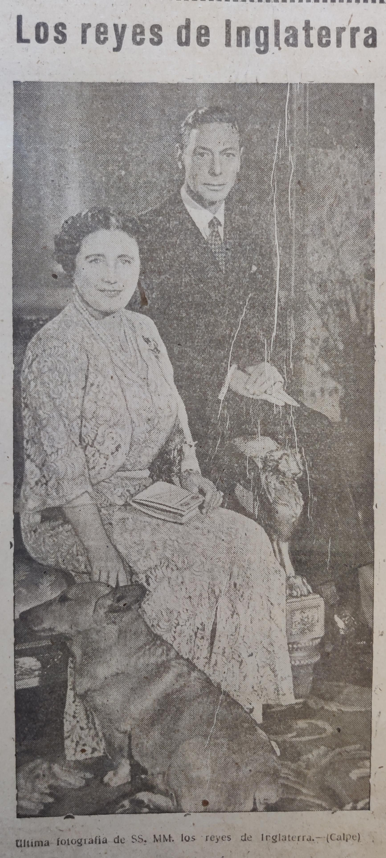 Imagen de los reyes de Inglaterra.