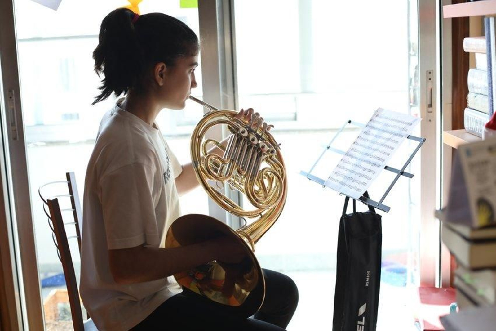 Olalla Magide; nos relató cómo era el confinamiento de un alumno de bachiller en su casa. Foto: José Paz
