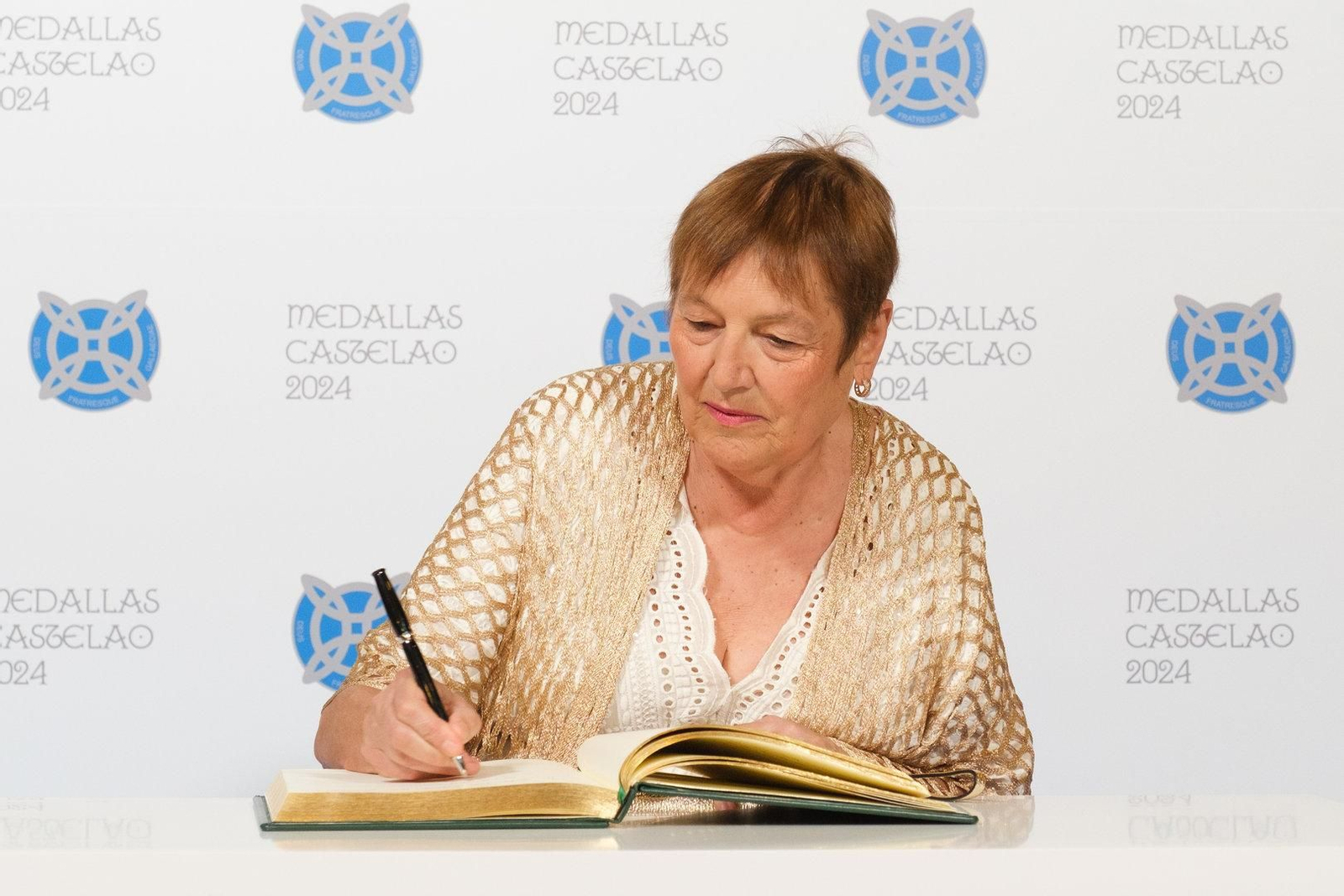 La viguesa Maite Isla en el acto de entrega de las Medallas Castelao 2024.
