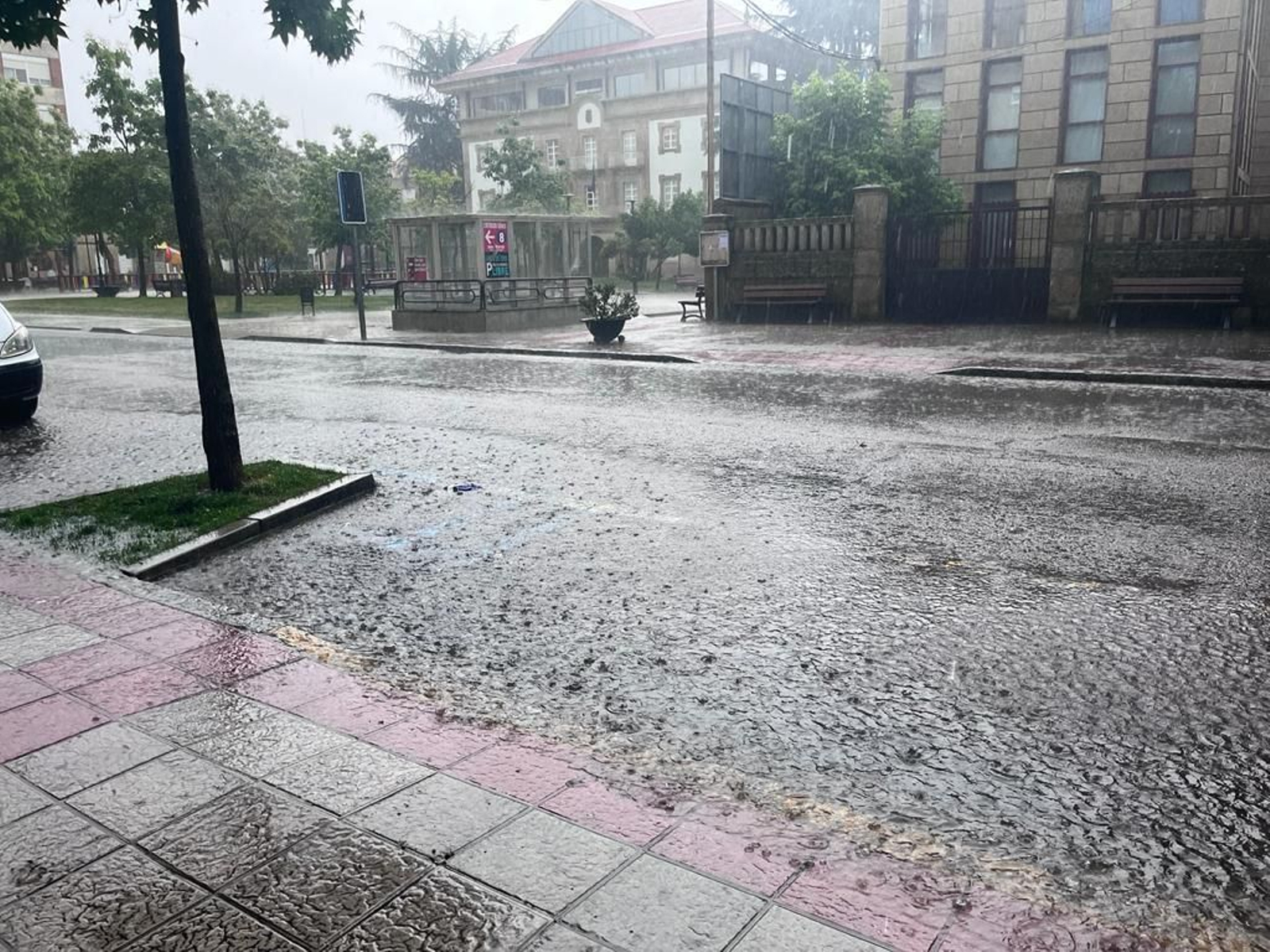 Fuertes lluvias en Verín