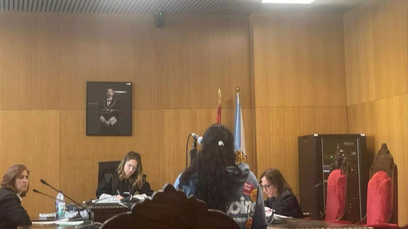 La acusada prestando declaración en el Penal 1.
