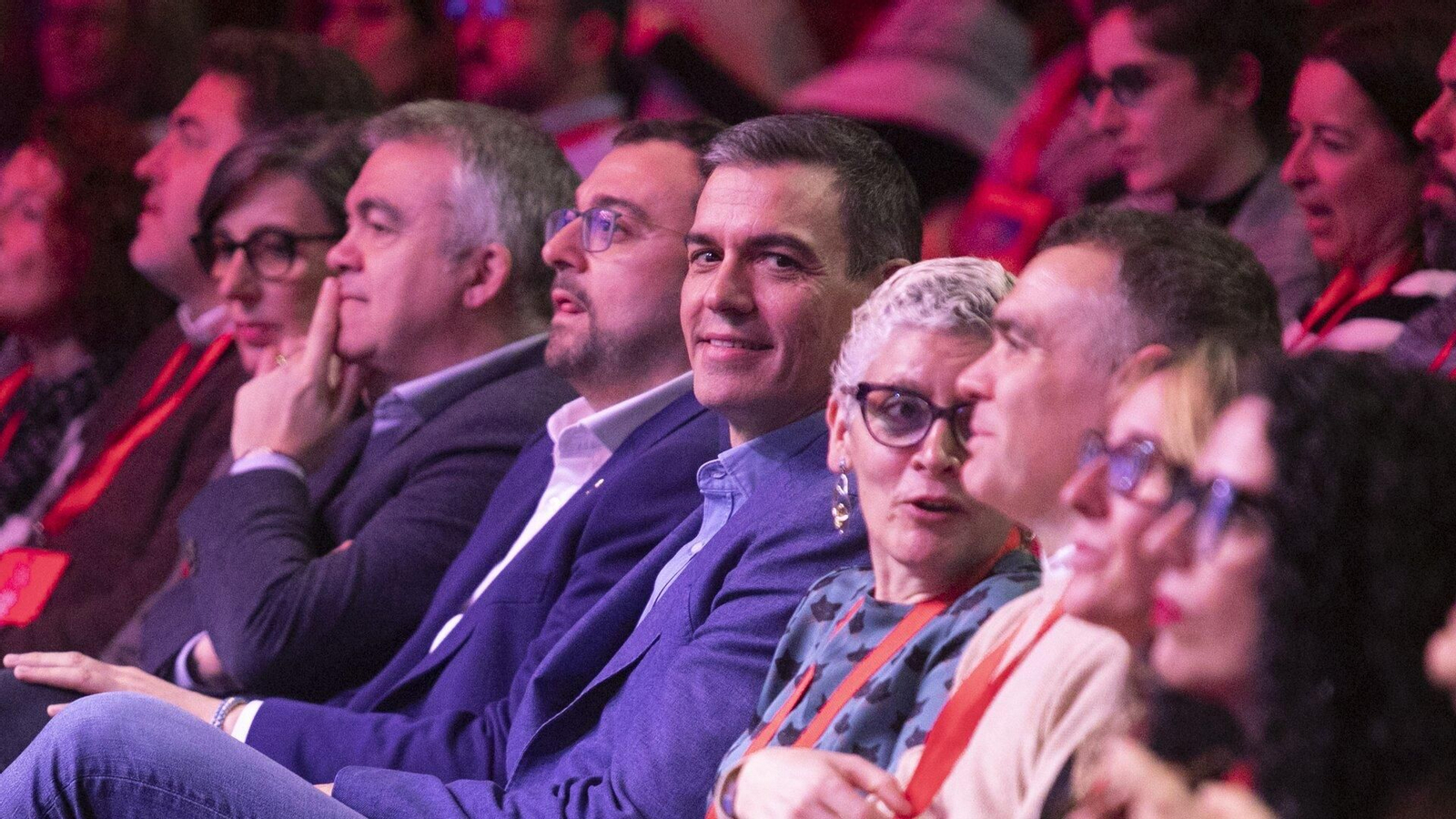 El presidente del Gobierno, Pedro Sánchez durante el Congreso de la Federación Socialista Asturiana. Foto: EP.