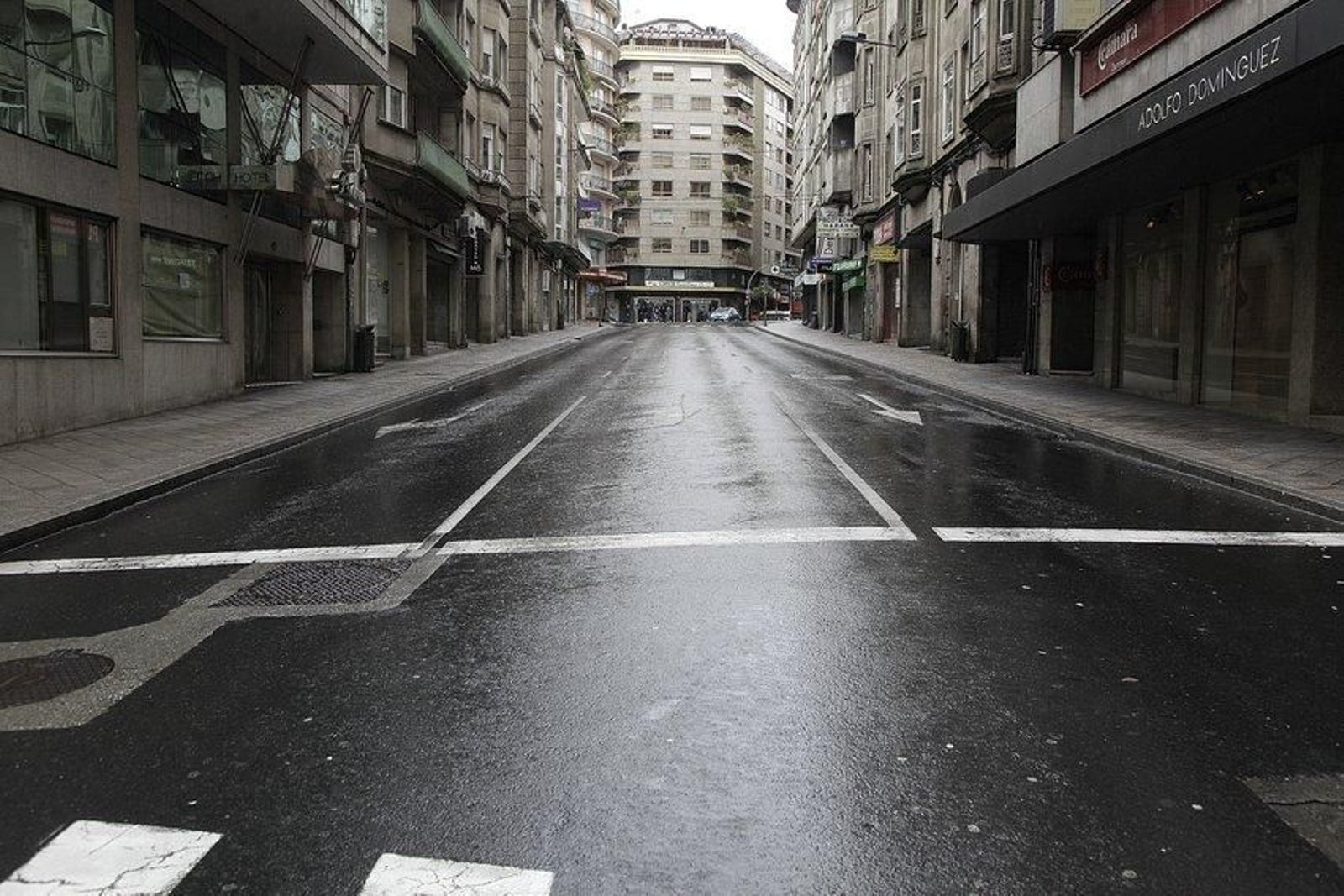 Calles vacías durante el confinamiento.