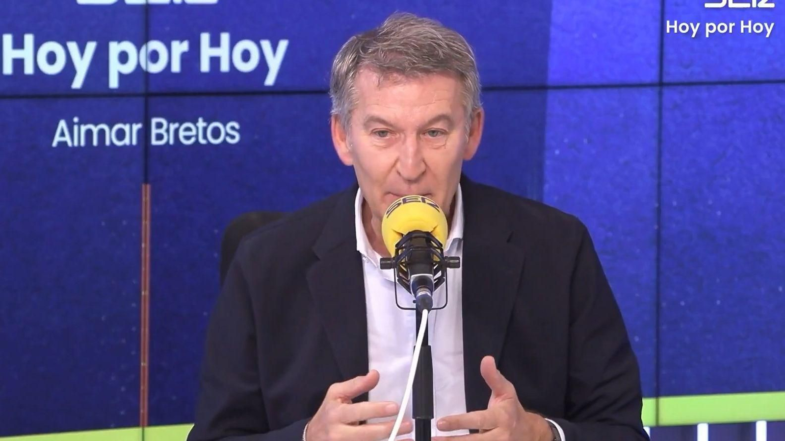 Feijóo, en una entrevista en la SER.