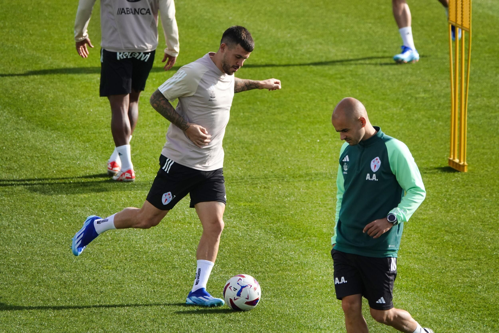 Entrenamiento del Celta en Mos.