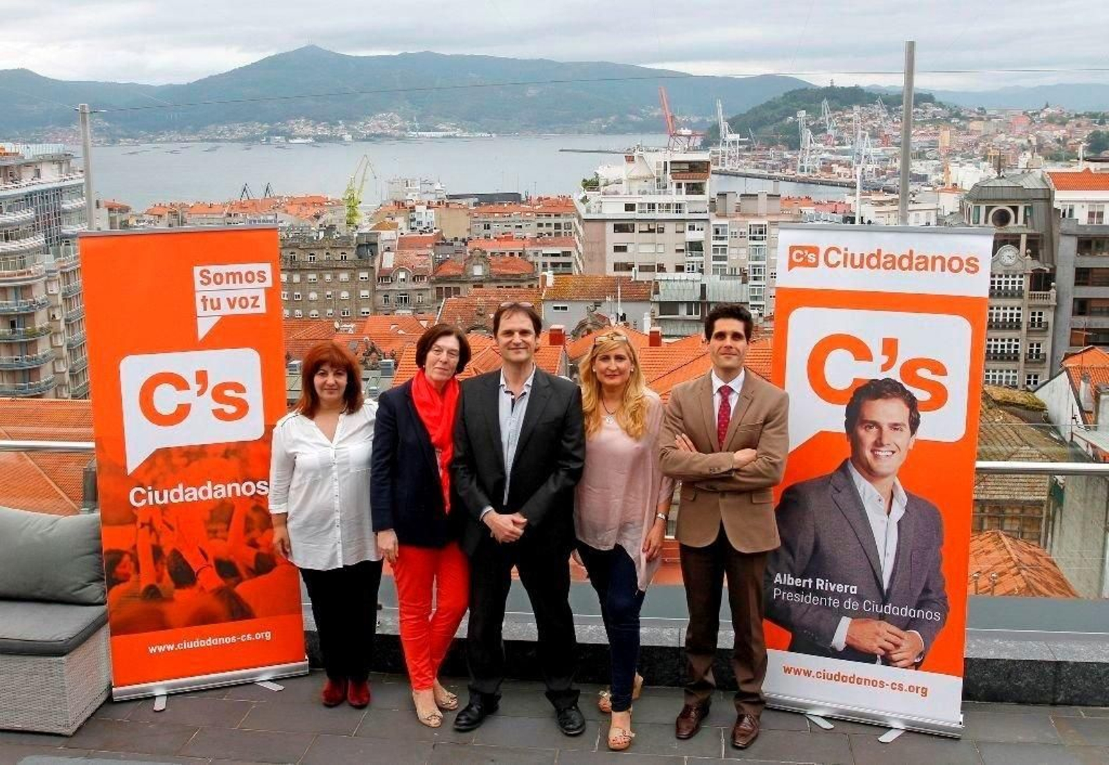 La lista de Ciudadanos a las municipales en Vigo, que resultó fallida.