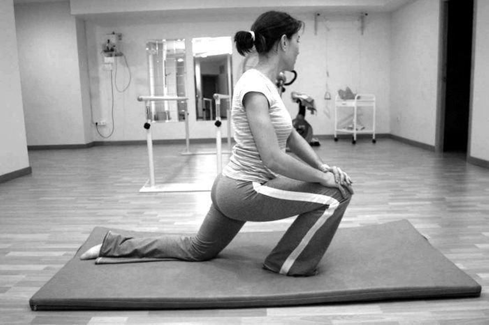 Uno de los estiramientos de piernas.