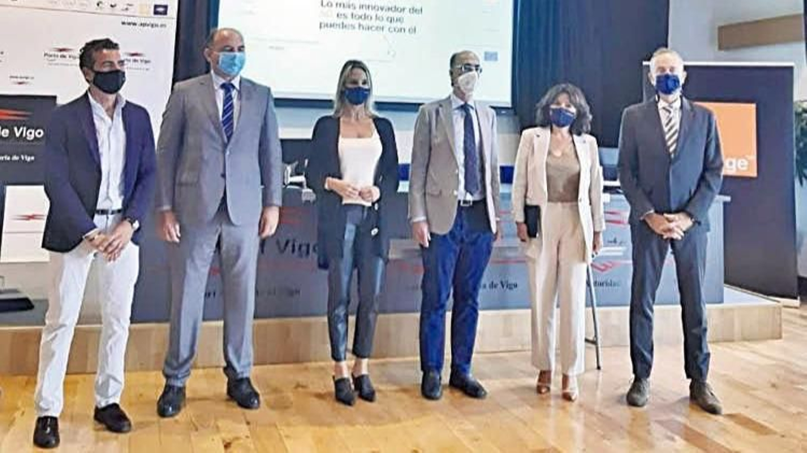 La presentación ayer del proyecto, en el edificio de sesiones de la Autoridad Portuaria.