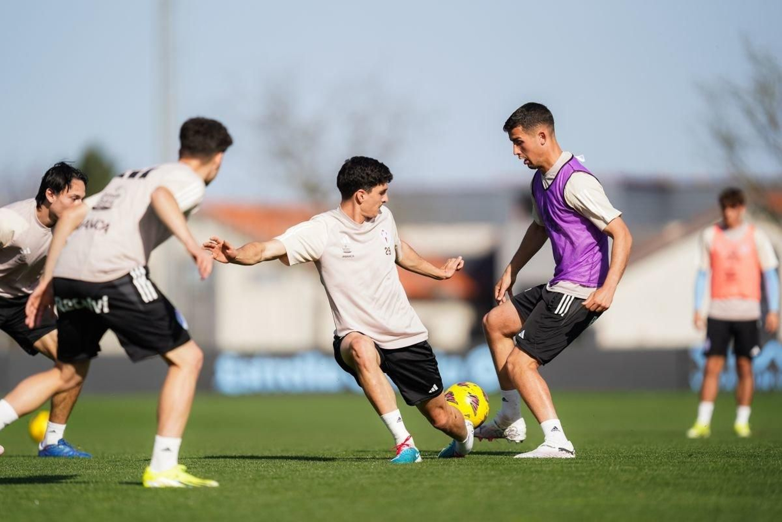 La cantera protagonizó el entrenamiento del pasado viernes en la ciudad deportiva de Mos.