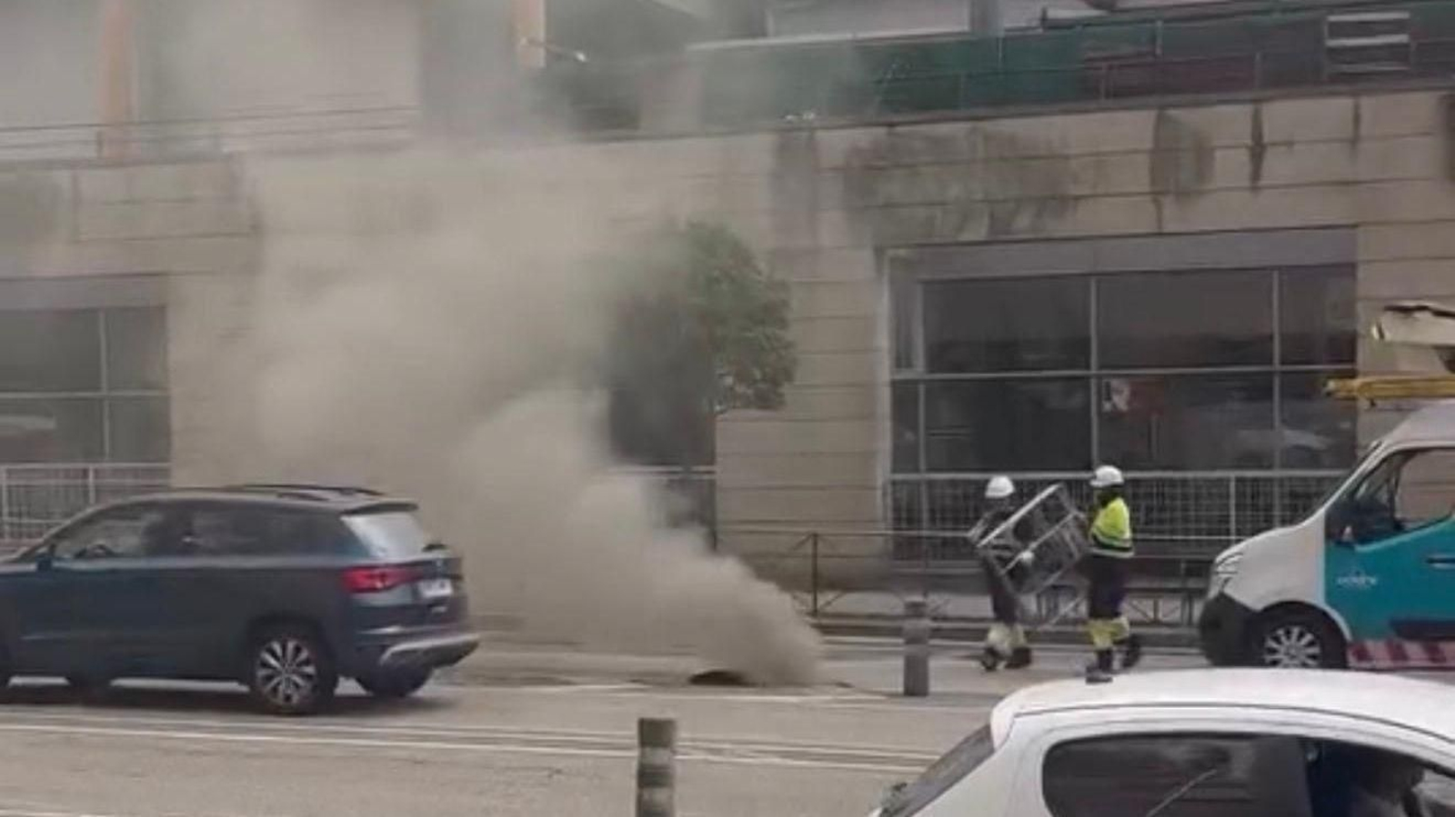 Avería en una línea de media tensión en Vigo.