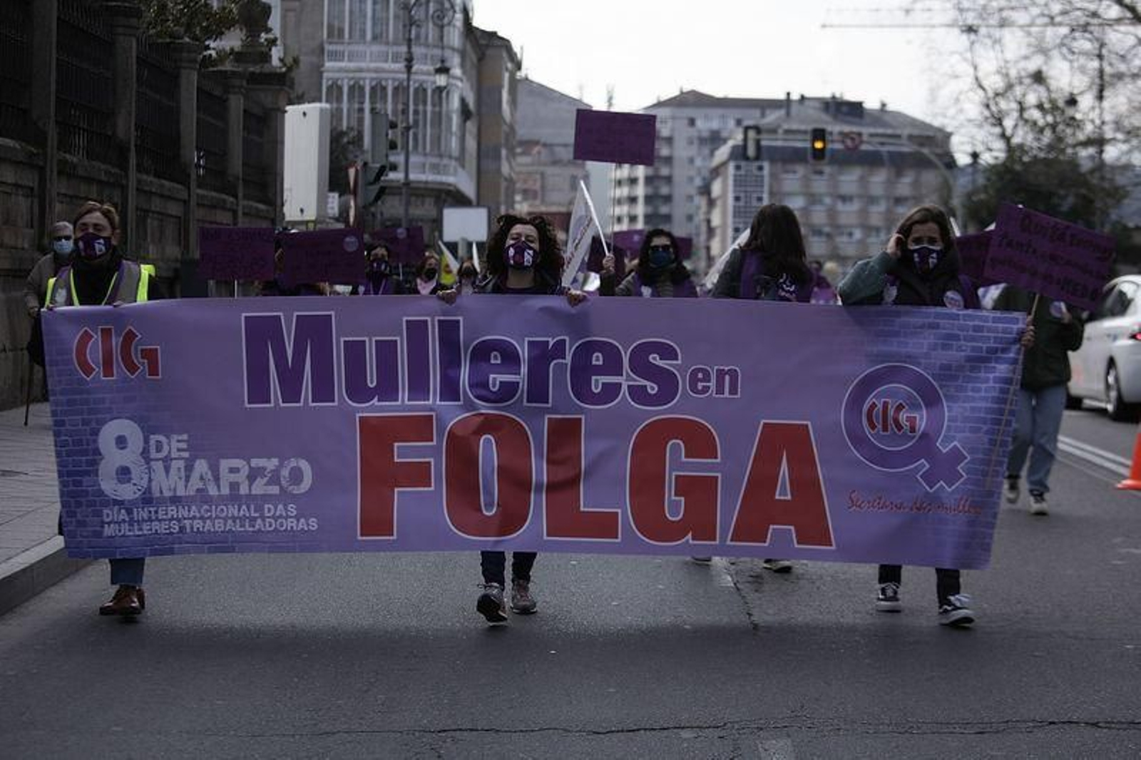 Manifestación de la CIG por las calles de Ourense por el 8M (MIGUEL ÁNGEL).