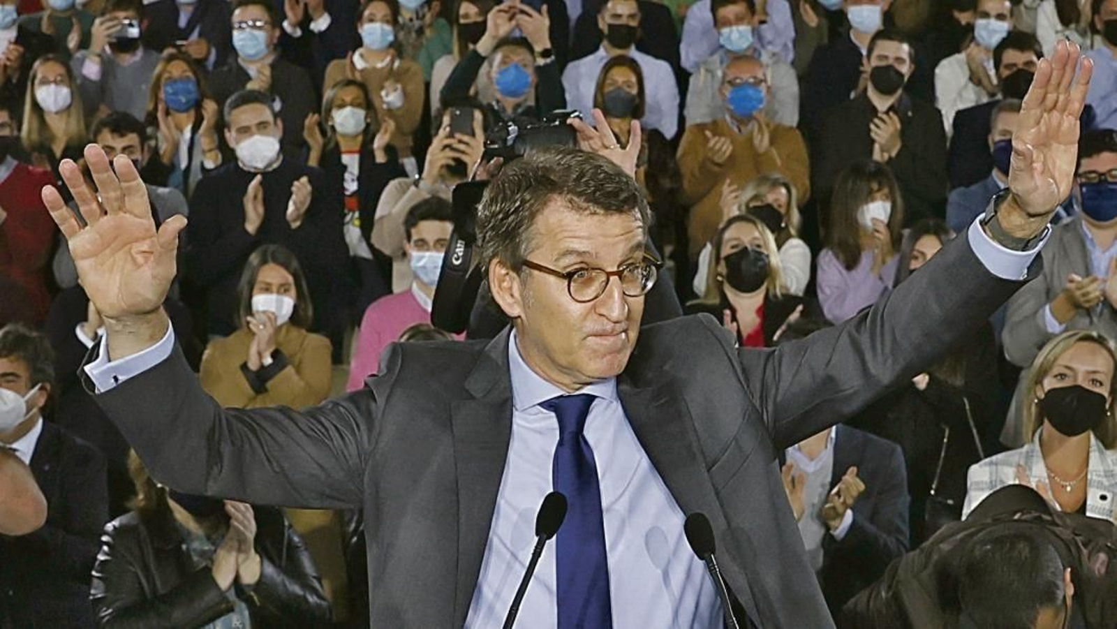 Núñez Feijóo, durante su intervención en el cónclave.