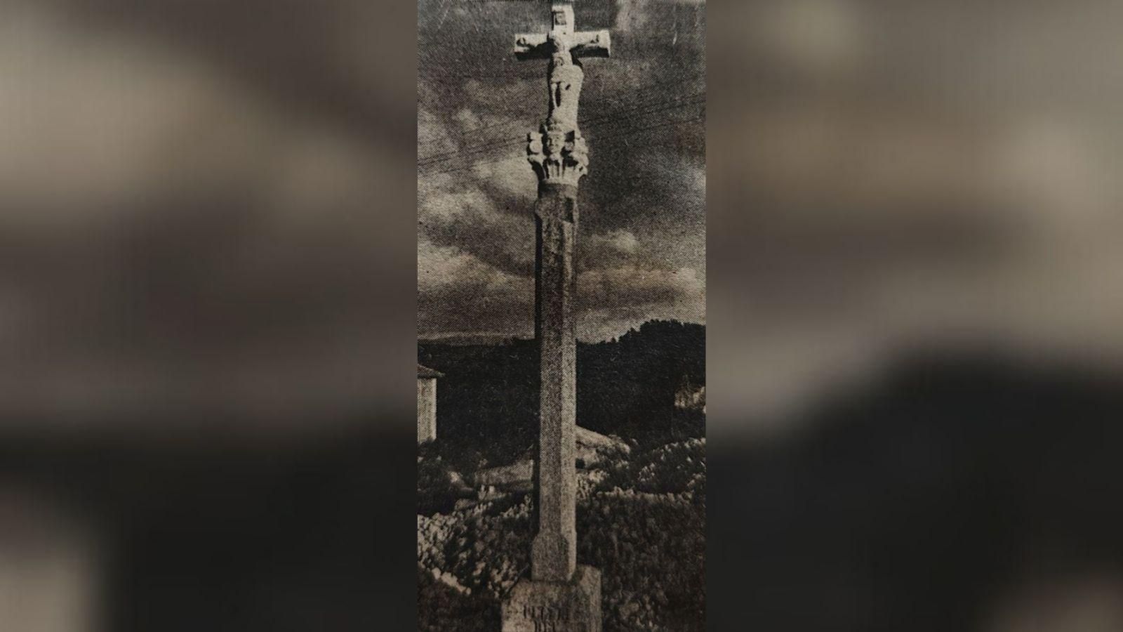 El cruceiro de Barbadás reconstruido.