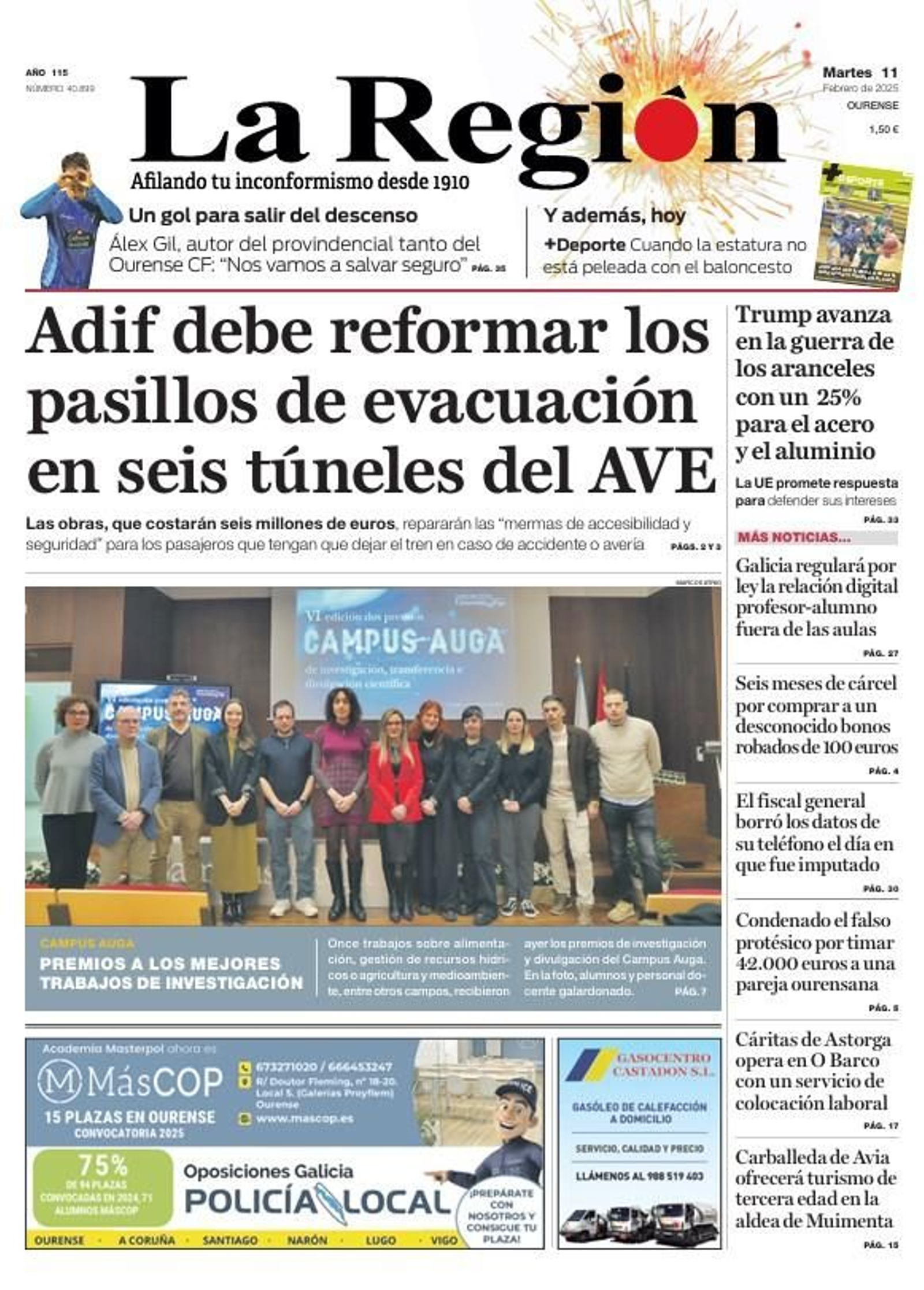 La portada de hoy.