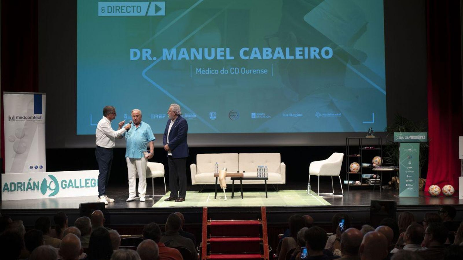 Terio Carrera, Manuel Cabaleiro y Miguel Ángel Santalices.