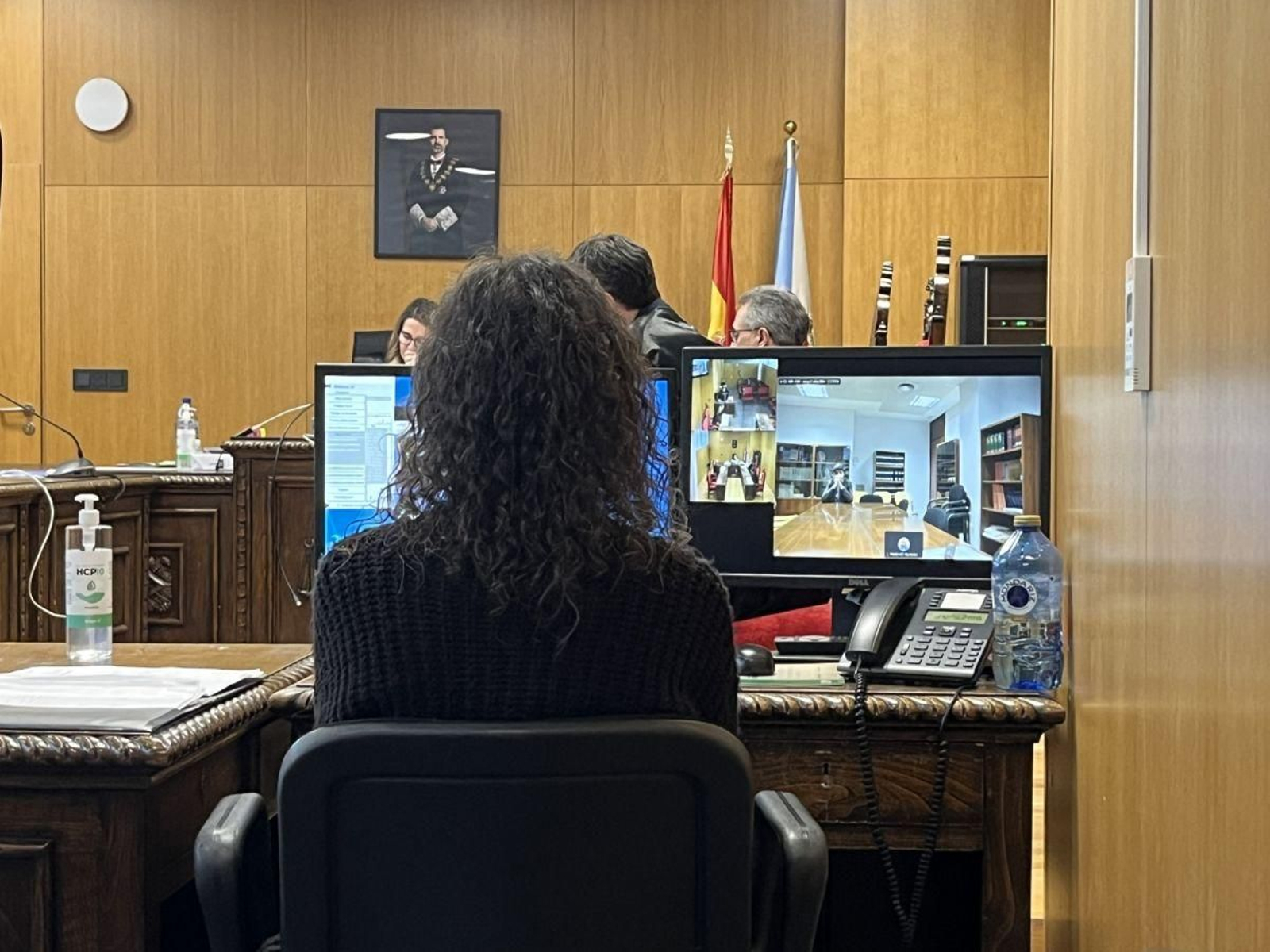 El acusdado declaró por videoconferencia desde Santander.