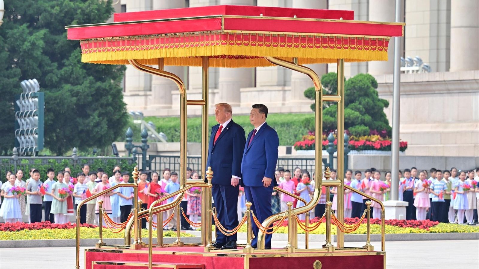 Xi Jinping recibe a Donald Trump en Pekín