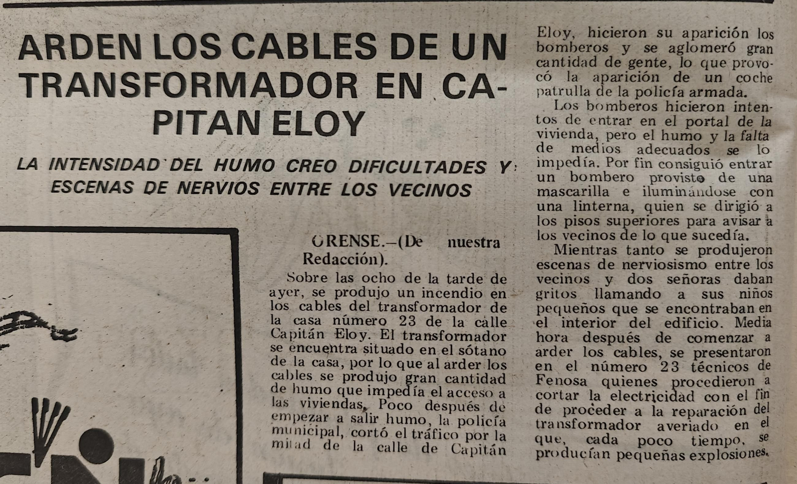 Noticias escaneadas del periódico La Región del 27 de diciembre del 1975.