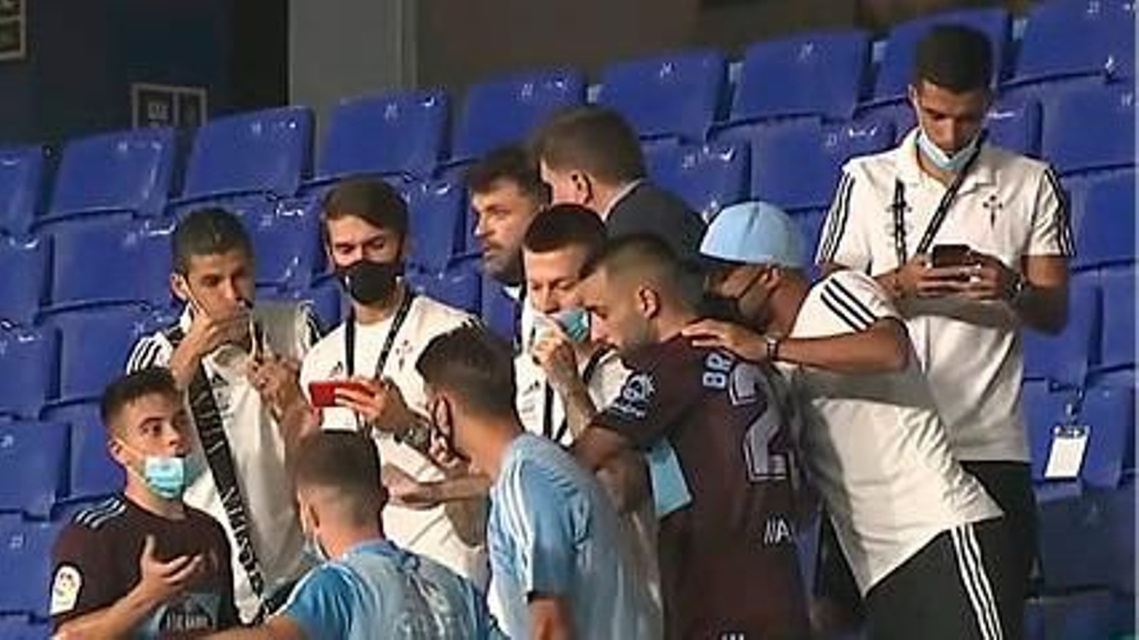 Los nervios en la grada.