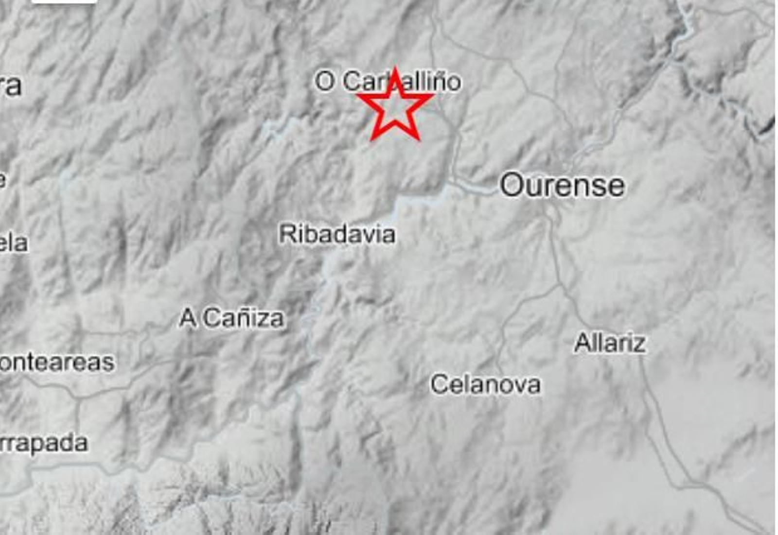 Terremoto registrado en Ourense.