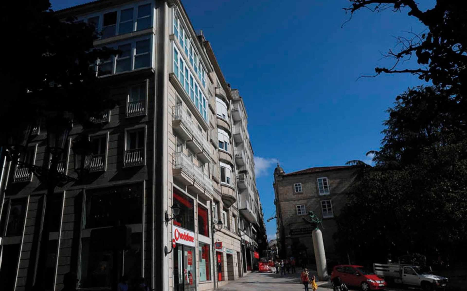 Confluencia entre Lamas Carvajal y San Miguel, donde estaba la casa de Gregoria Matorras. Foto José Paz.