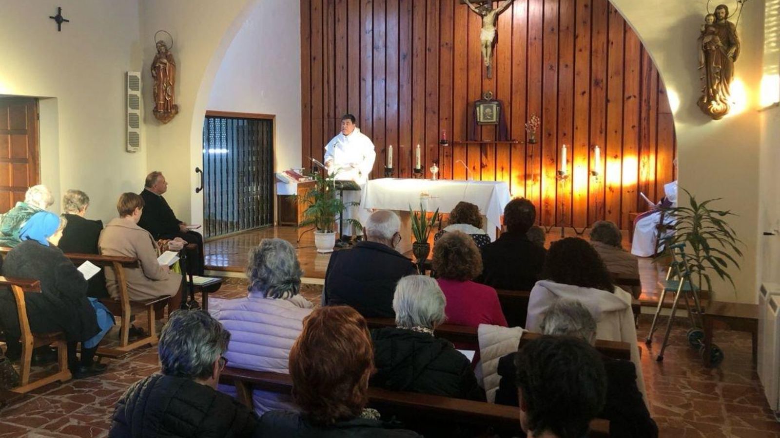 Imagen de la primera visita en el monasterio de O Rosal.