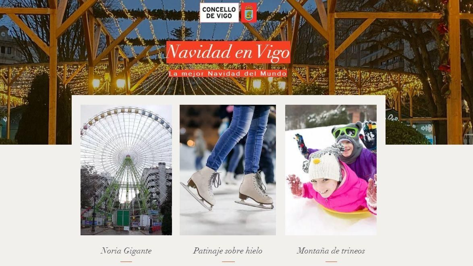 La web falsa de la Navidad de Vigo.