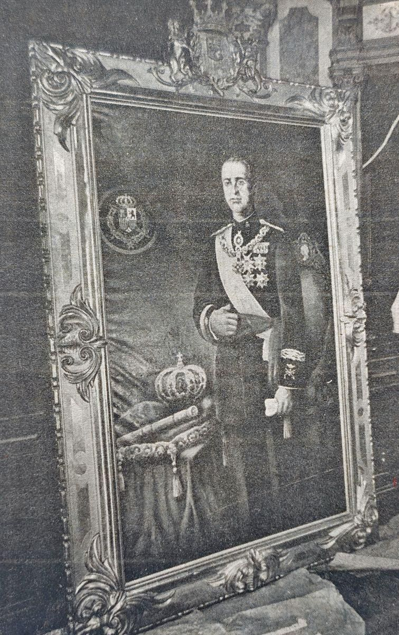 Retrato del rey Juan Carlos obra de Alejandro Veiras que presidirá el salón de sesiones del Ayuntamiento.