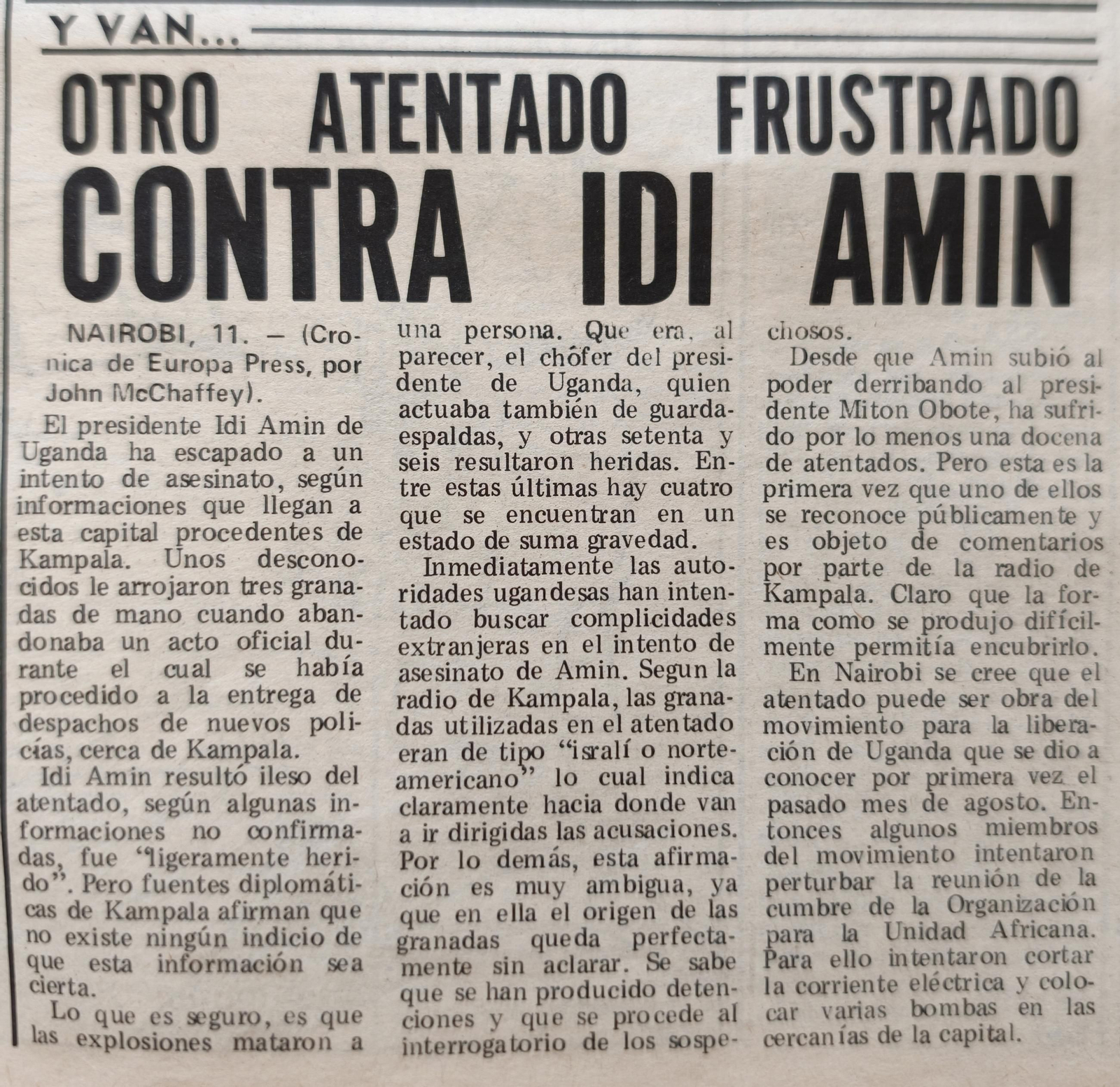 12 de junio de 1976.