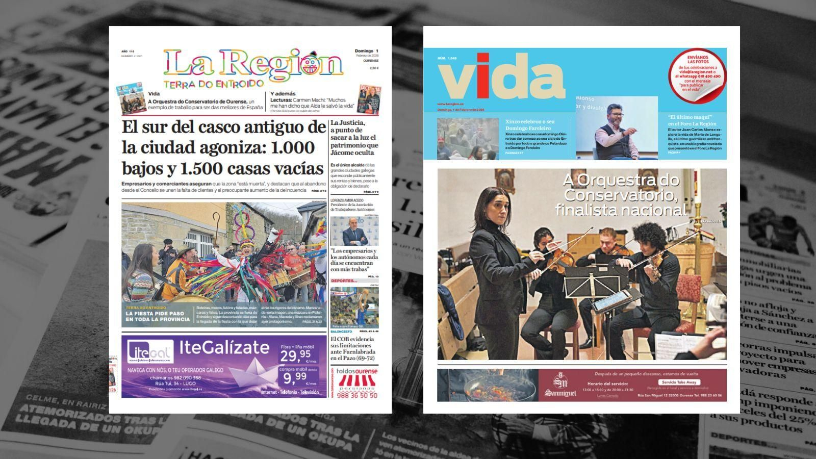 Los titulares de La Región de este domingo, primero de febrero