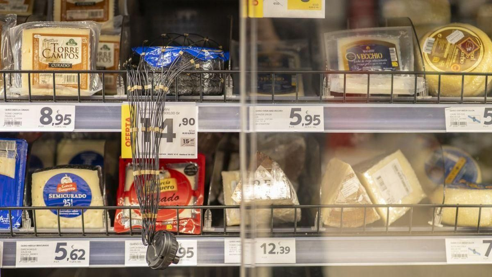 El queso, con sistema antihurto