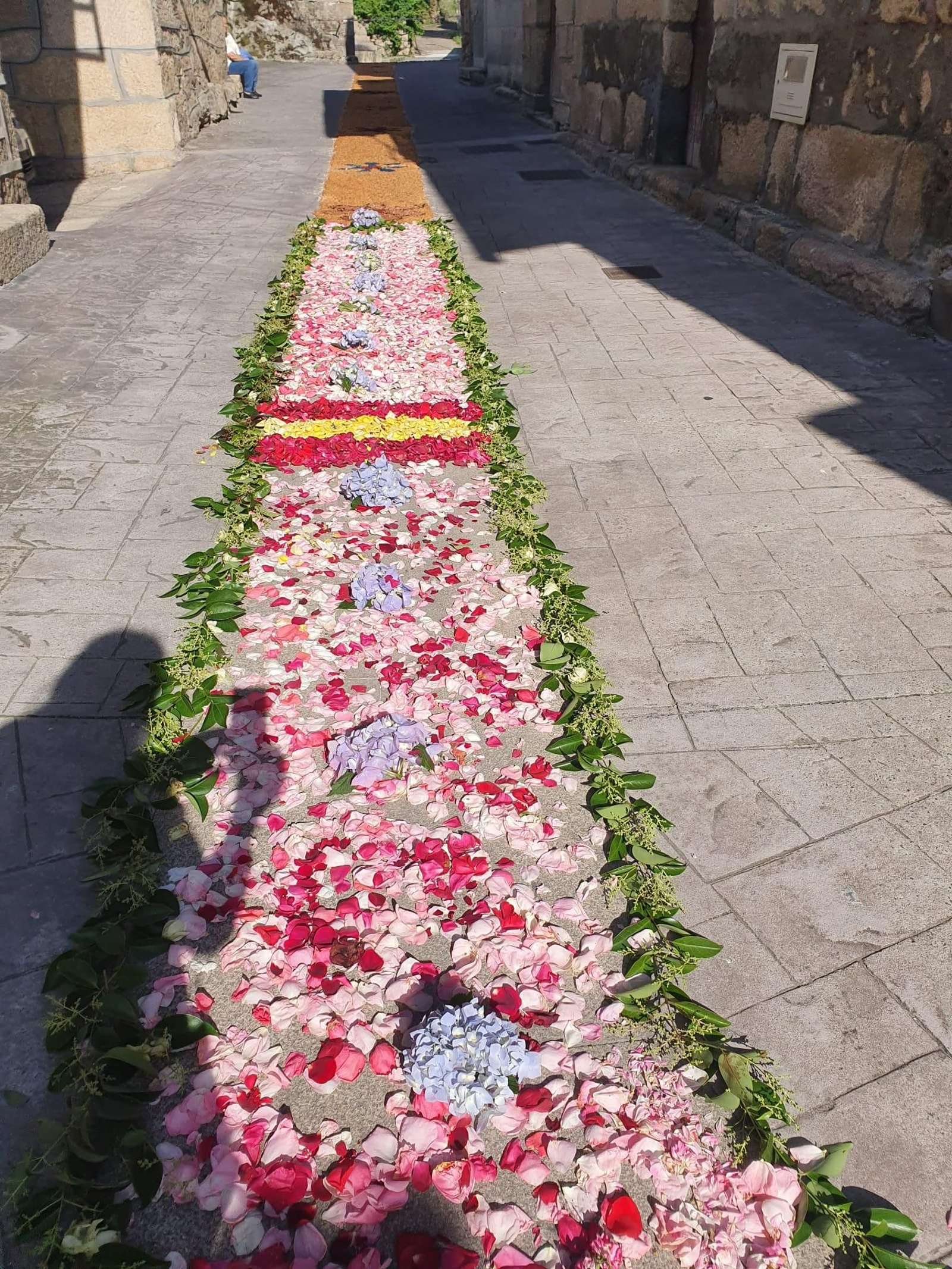 Alfombra multicolor en el Corpus de Oímbra.