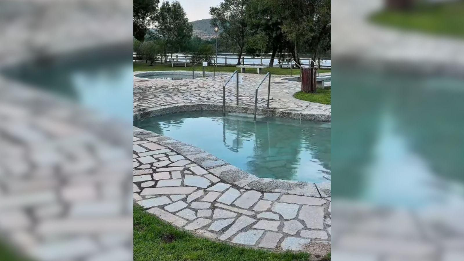Una parte de las piscinas termales que aparecen en el vídeo