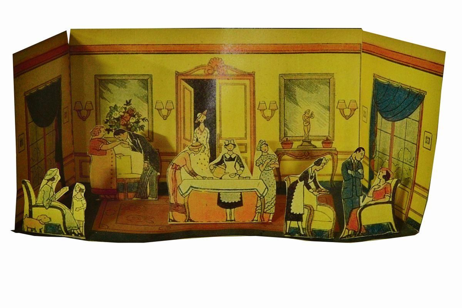 Escena familiar en casa de mucho tronío.