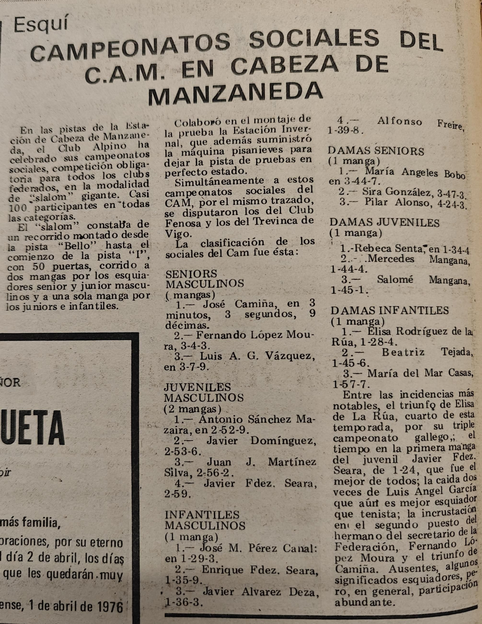 La Región del 3 de abril de 1976