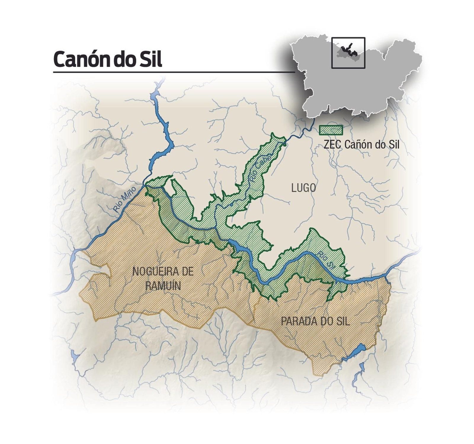 Mapa Canón do Sil.