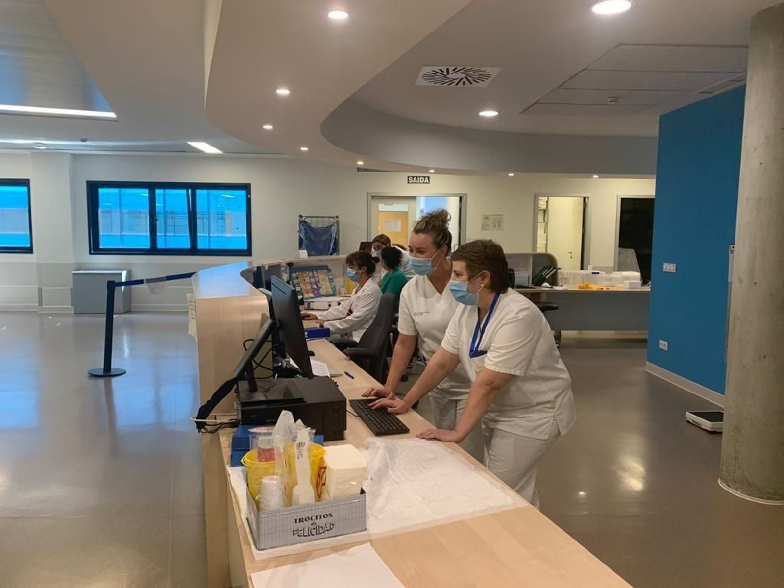 La supervisora de la planta Covid, Carmen Filloy.