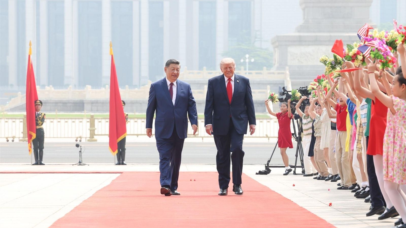 Xi Jinping recibe a Donald Trump en Pekín