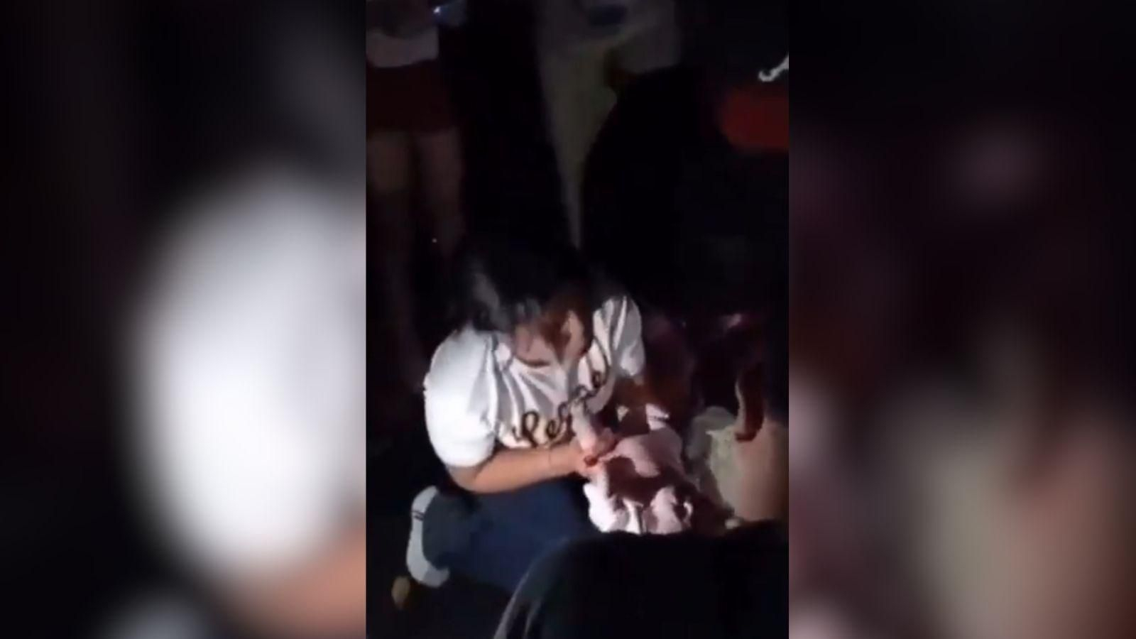 Momento del parto que se dio entre escombros de los terremotos de Venezuela
