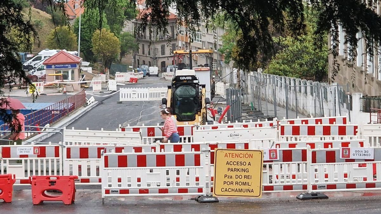 El Paseo de Granada, con las obras en marcha.