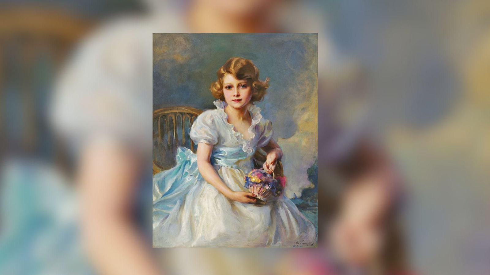 La reina Isabel en 1933, retrato de Philip de László.