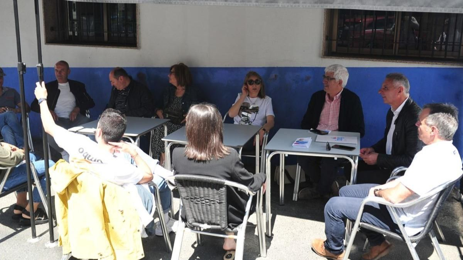 Los candidatos del BNG visitaron ayer Cabeza de Vaca.