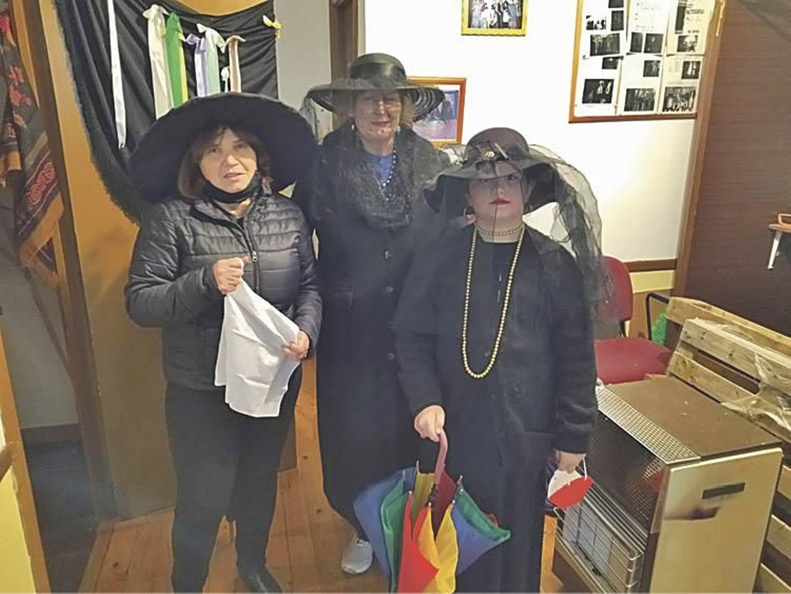 Paquita, Berta y Milagros.