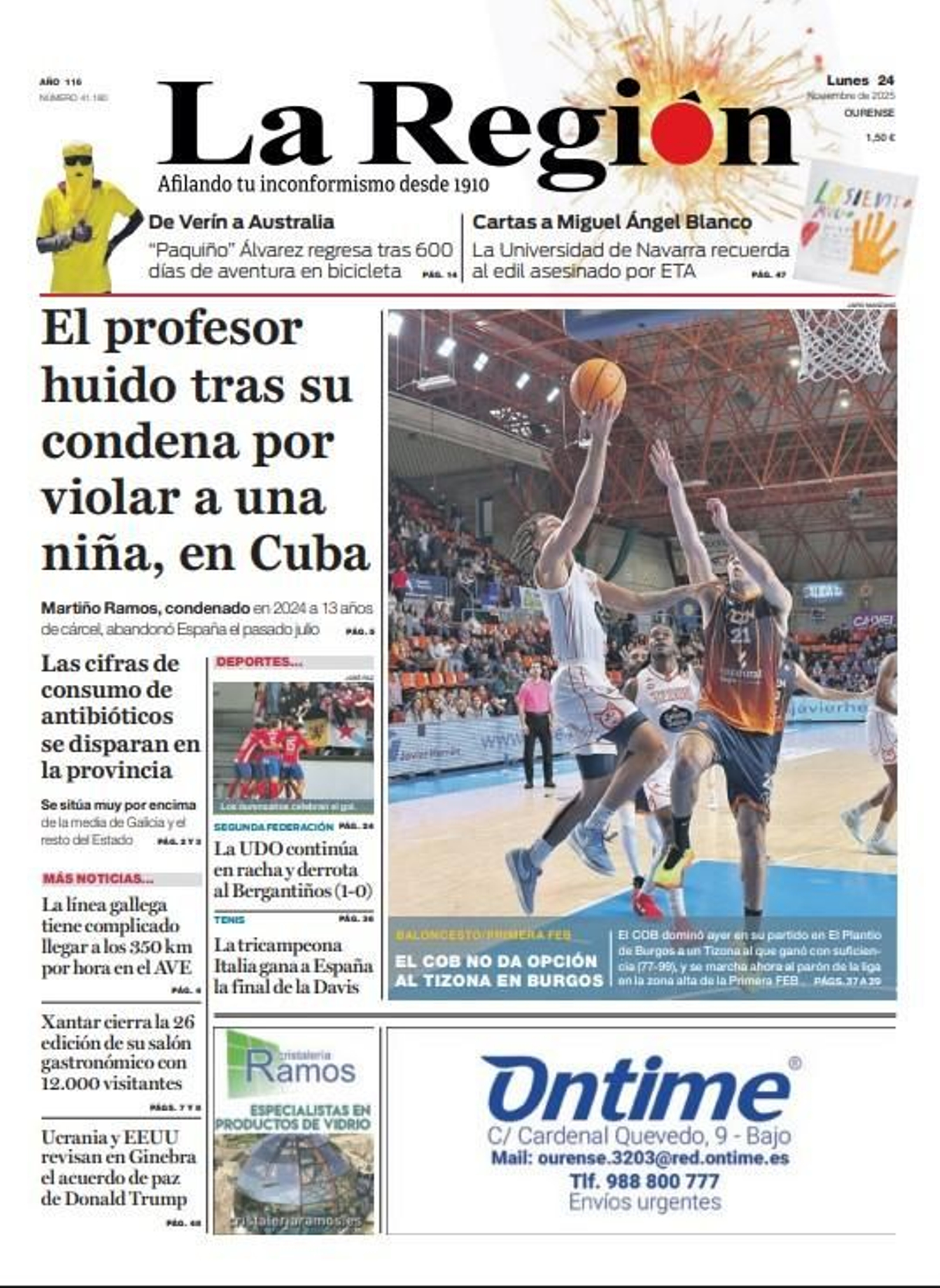 Los titulares de este lunes de La Región