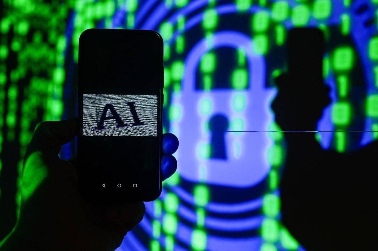 Un teléfono móvil utilizando la inteligencia artificial.