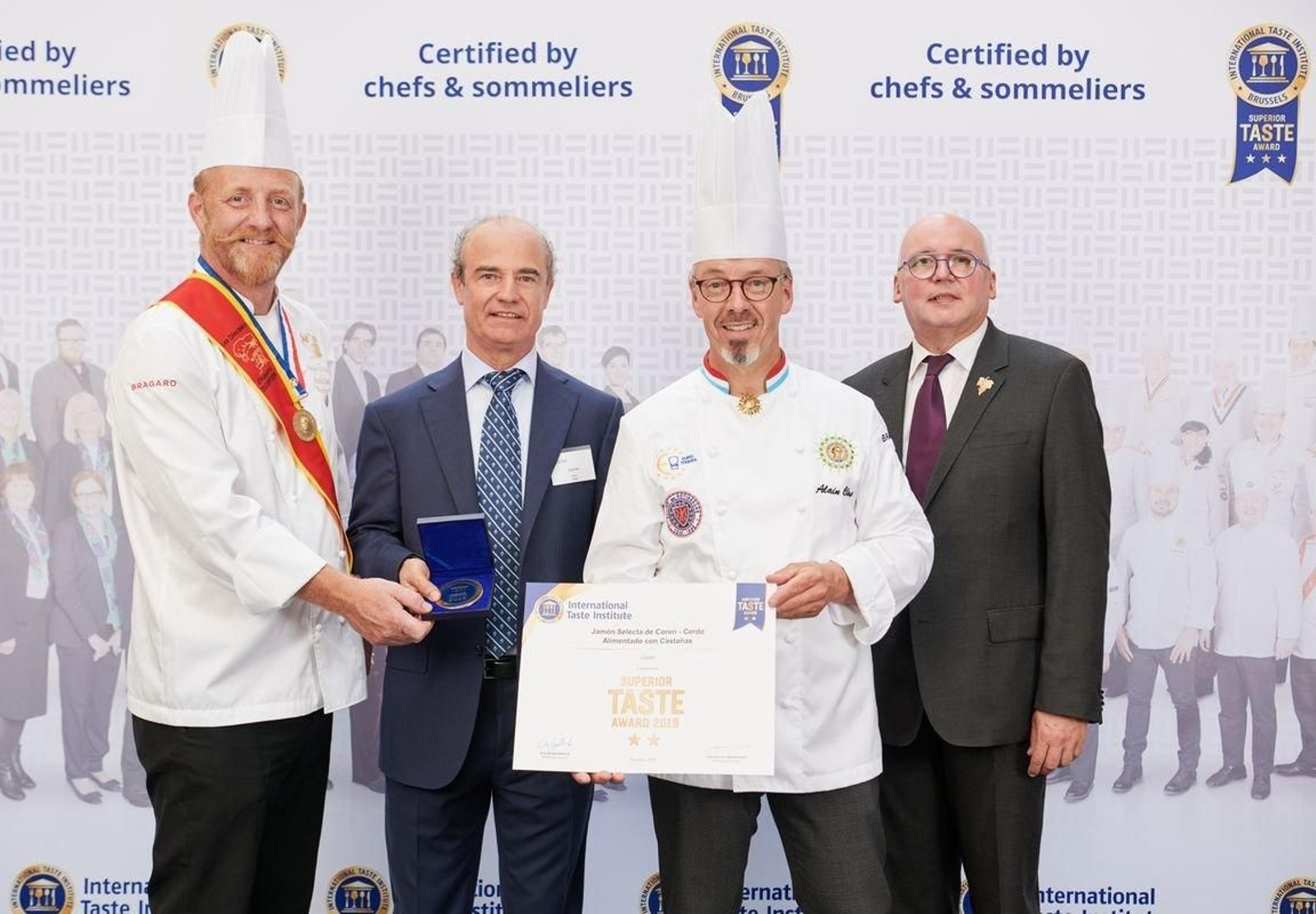 Entrega del premio en Bruselas.