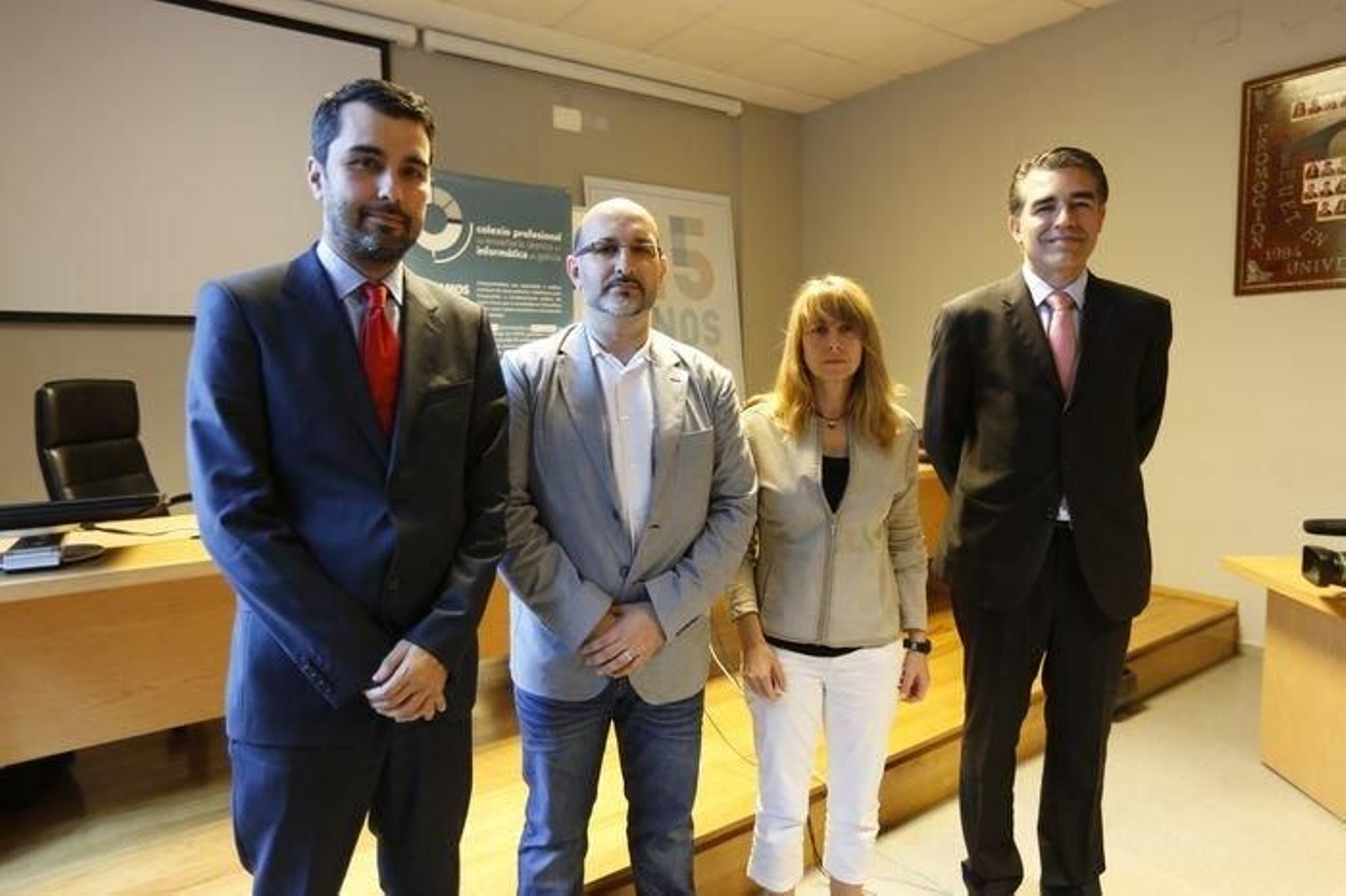José Luis Rivas, Juan Luis Miguéns, Ana Garriga y Arturo Salgado, en la presentación de la jornada.